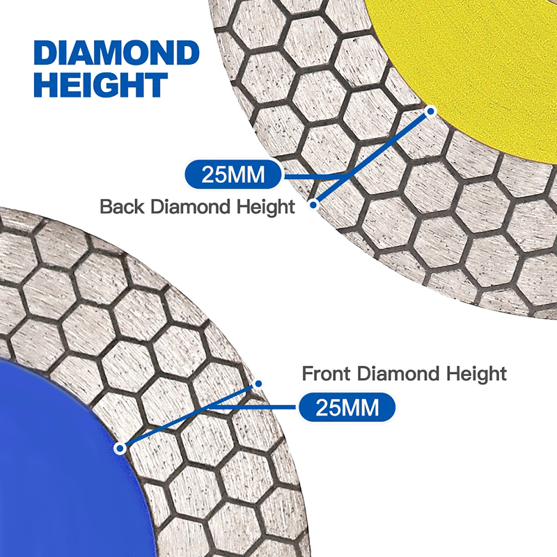 LITTLE ANT – lame de scie diamantée hexagonale à Segment large de 4 et 5 pouces, meulage 2 en 1 pour carreaux de céramique Microlite et porcelaine