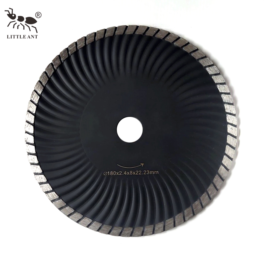 LITTLE ANT – lame Turbo ondulée renforcée au diamant, 7 pouces, 180mm, pour béton de granit, grès