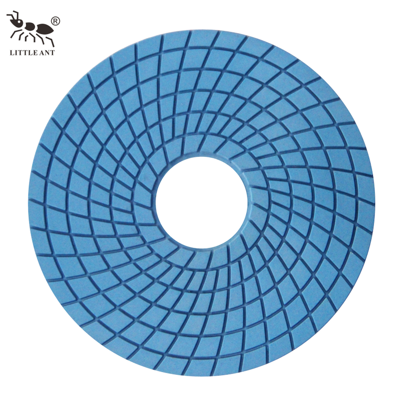 Petite fourmi 180 mm 7 pouces de polissage en résine Spirl Couleur vraie humide pour la pierre d'ingénierie