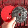 Petite fourmi 3inch 4inch 7inch Diamond Spirl Tampons de polissage en résine humide Vraie Couleur pour le béton en béton