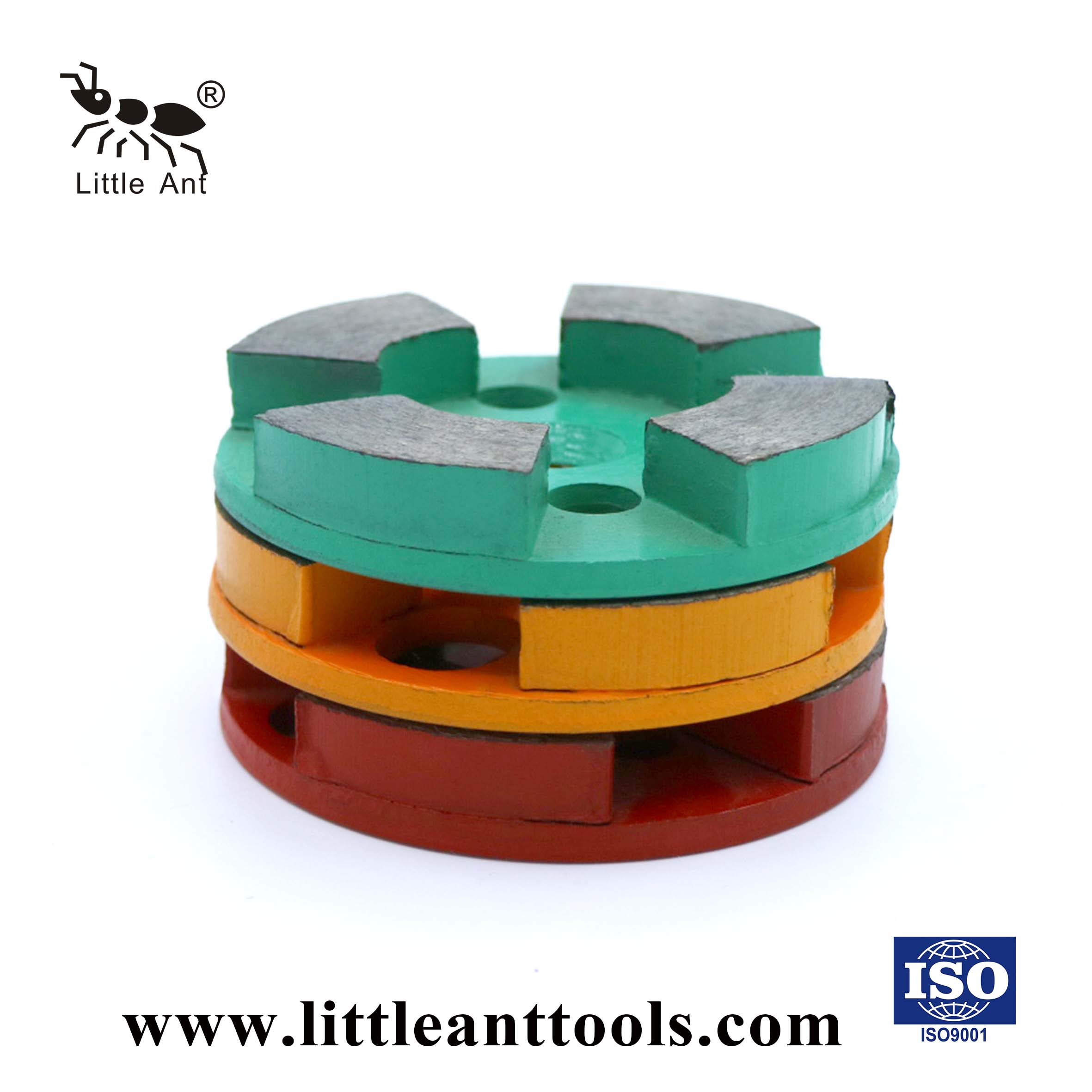 LITTLE ANT – plaque de meulage circulaire en métal, pour secteur du béton, utilisation sèche et humide, grossière