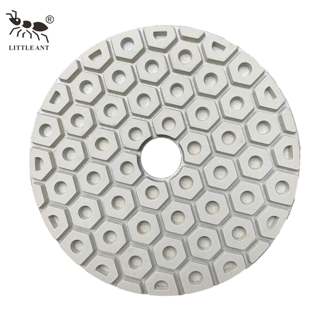 Petite Ant True Color 4inch Honeycomb Pousque de polissage humide pour le marbre de granit de pierre d'ingénierie