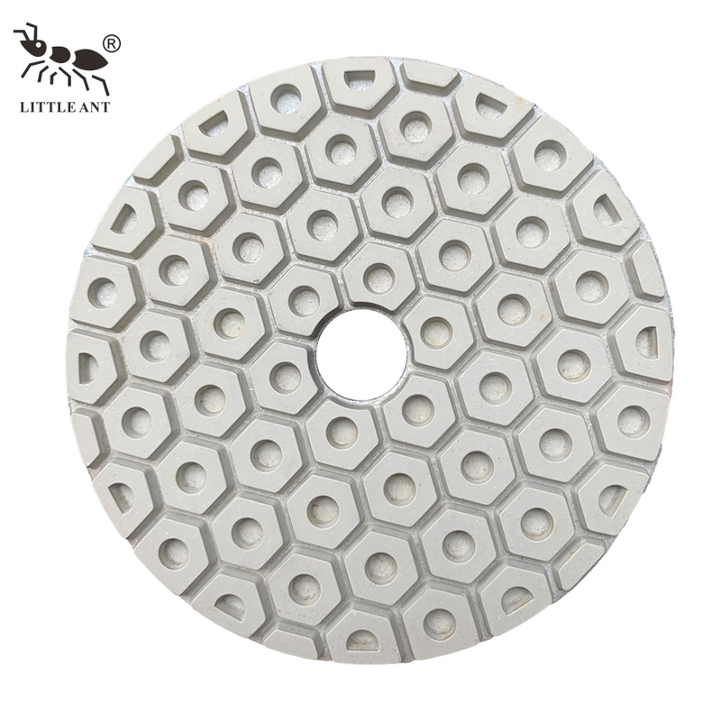 Petite Ant True Color 4inch Honeycomb Pousque de polissage humide pour le marbre de granit de pierre d'ingénierie