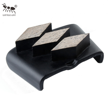 Petite fourmi rhomboïde diamant segmenté HTC sol métal diamant plaque de meulage trapèze pour Machine