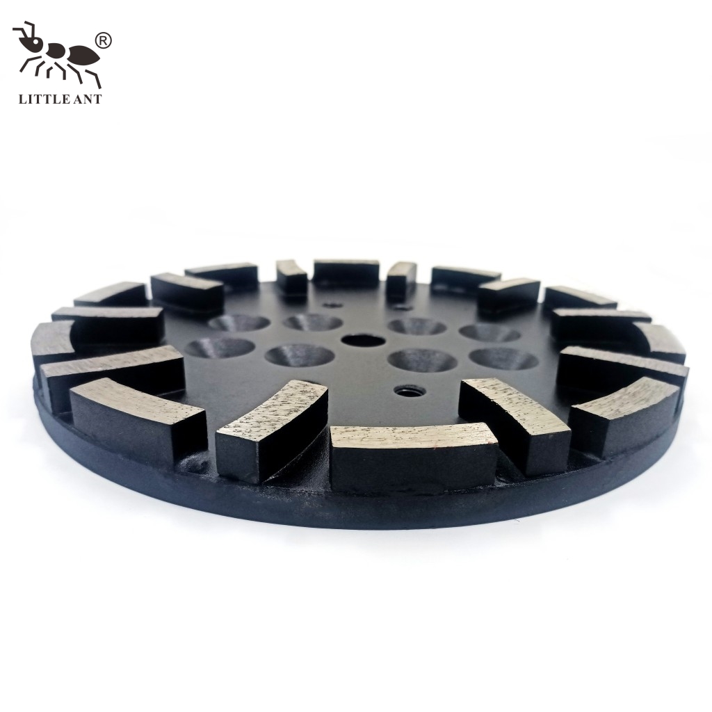 Disque circulaire de plaque de meulage en métal pour engrenage triangulaire en béton, utilisation sèche et humide grossière