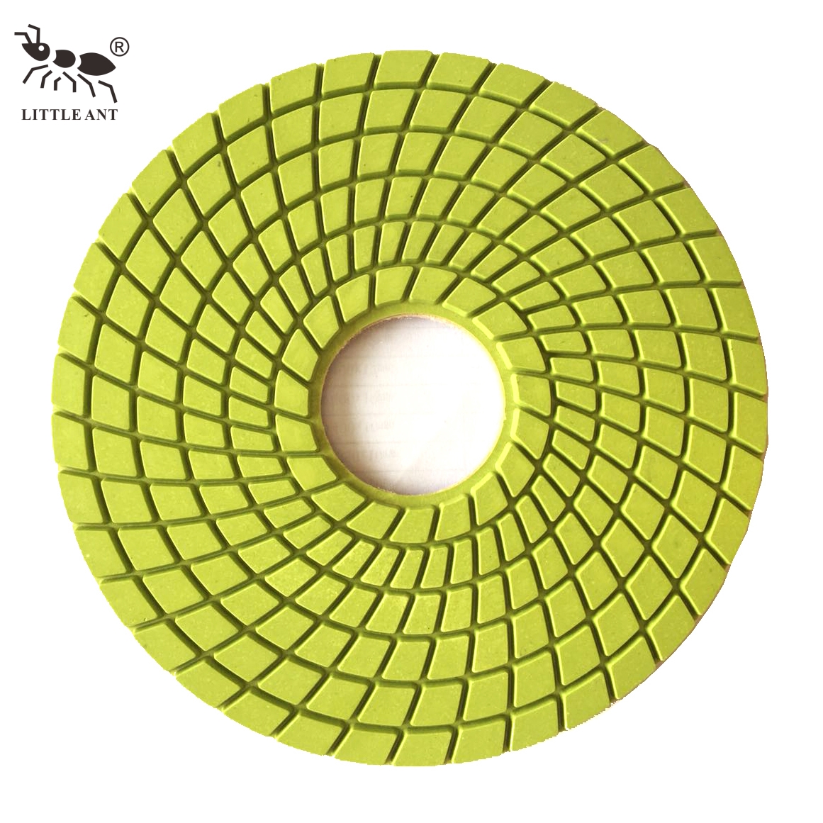 Petite fourmi 180 mm 7 pouces de polissage en résine Spirl Couleur vraie humide pour la pierre d'ingénierie