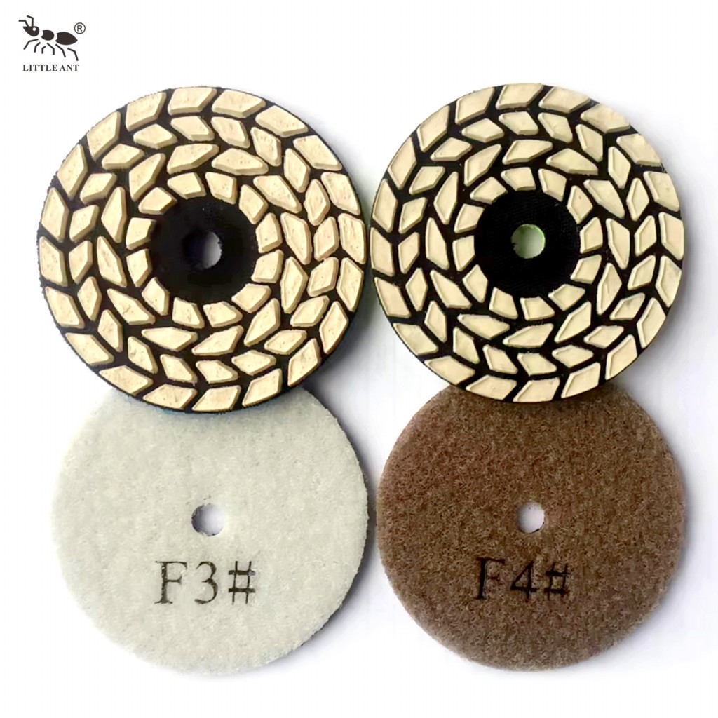 Petite fourmi Forme de polissage Dry Diamond Police comme l'oreille du blé pour le broyeur portable de polissage à main en granit en marbre