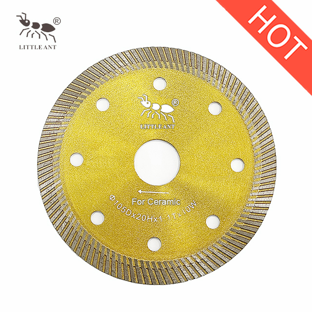 LITTLE ANT – lame de scie Turbo Ultra fine en céramique, disque de coupe diamant pour carrelage en porcelaine, outil de roue frittée, 4 pouces/∮ 105mm