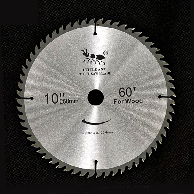 Lame de scie circulaire de coupe de bois TCT de 10 pouces à 60 dents