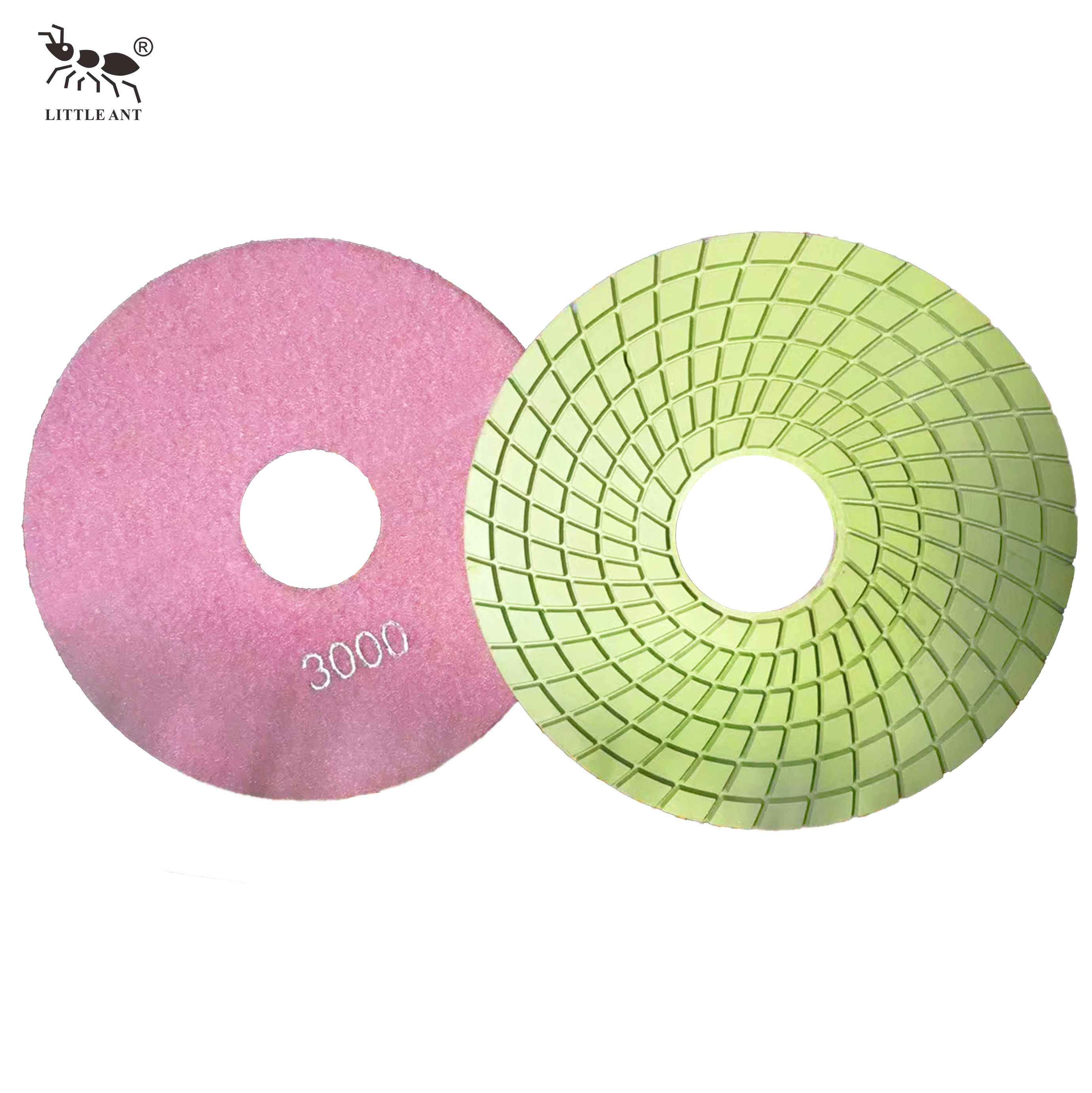 Petite fourmi 180 mm 7 pouces de polissage en résine Spirl Couleur vraie humide pour la pierre d'ingénierie