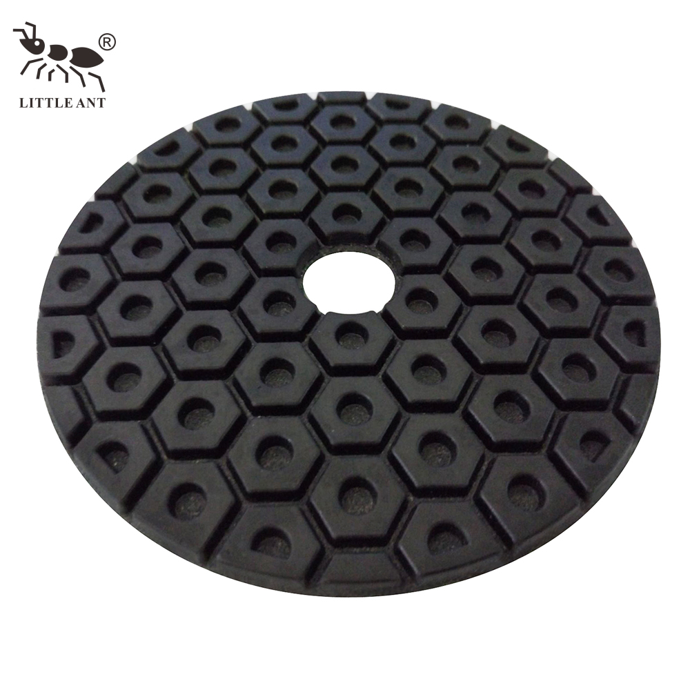 Petite Ant True Color 4inch Honeycomb Pousque de polissage humide pour le marbre de granit de pierre d'ingénierie