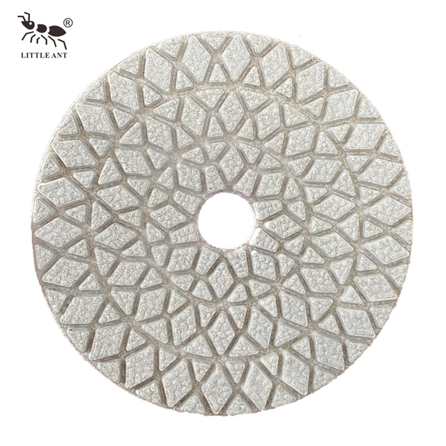 Petite Ant Diamond Hybrid 3 étapes de polissage de polissage sec et humide flexible pour le béton de granit en marbre de pierre