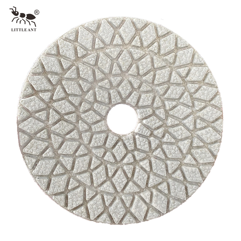 Petite Ant Diamond Hybrid 3 étapes de polissage de polissage sec et humide flexible pour le béton de granit en marbre de pierre