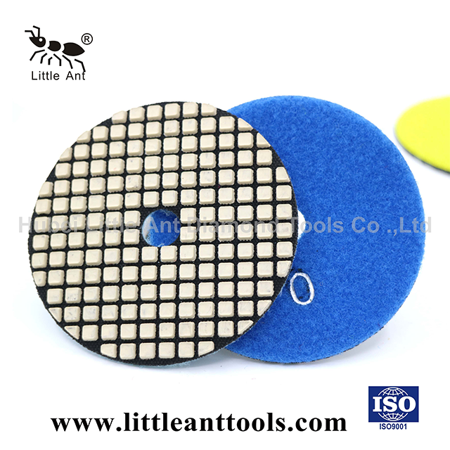 LITTLE ANT – tampon de polissage diamant Super sec de type carré, pour marbre, granit, béton, comptoir, polisseuse à main, broyeur Portable