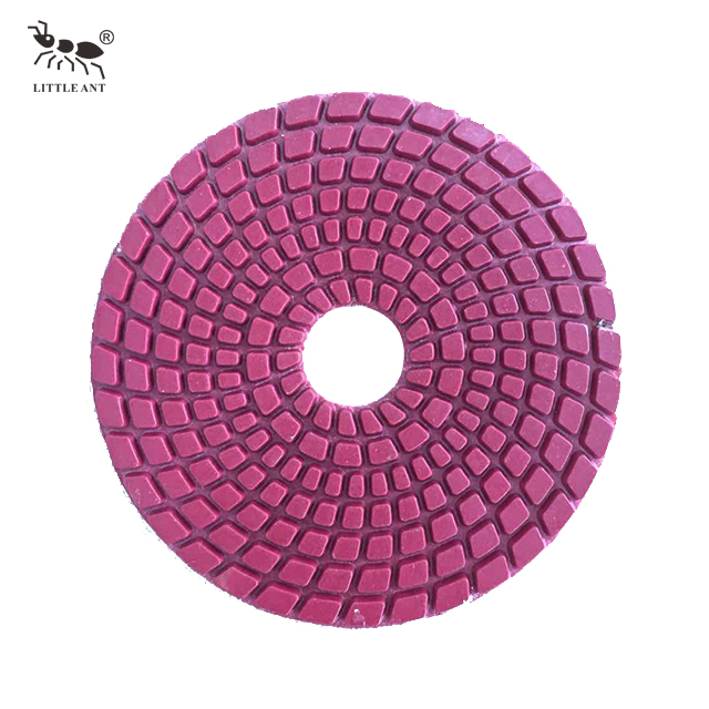 LITTLE ANT – tampons de polissage en résine humide, 3 pouces, 4 pouces, 7 pouces, spirale de diamant, pour béton, pierre, granit, Quartz, Terrazzo, comptoir