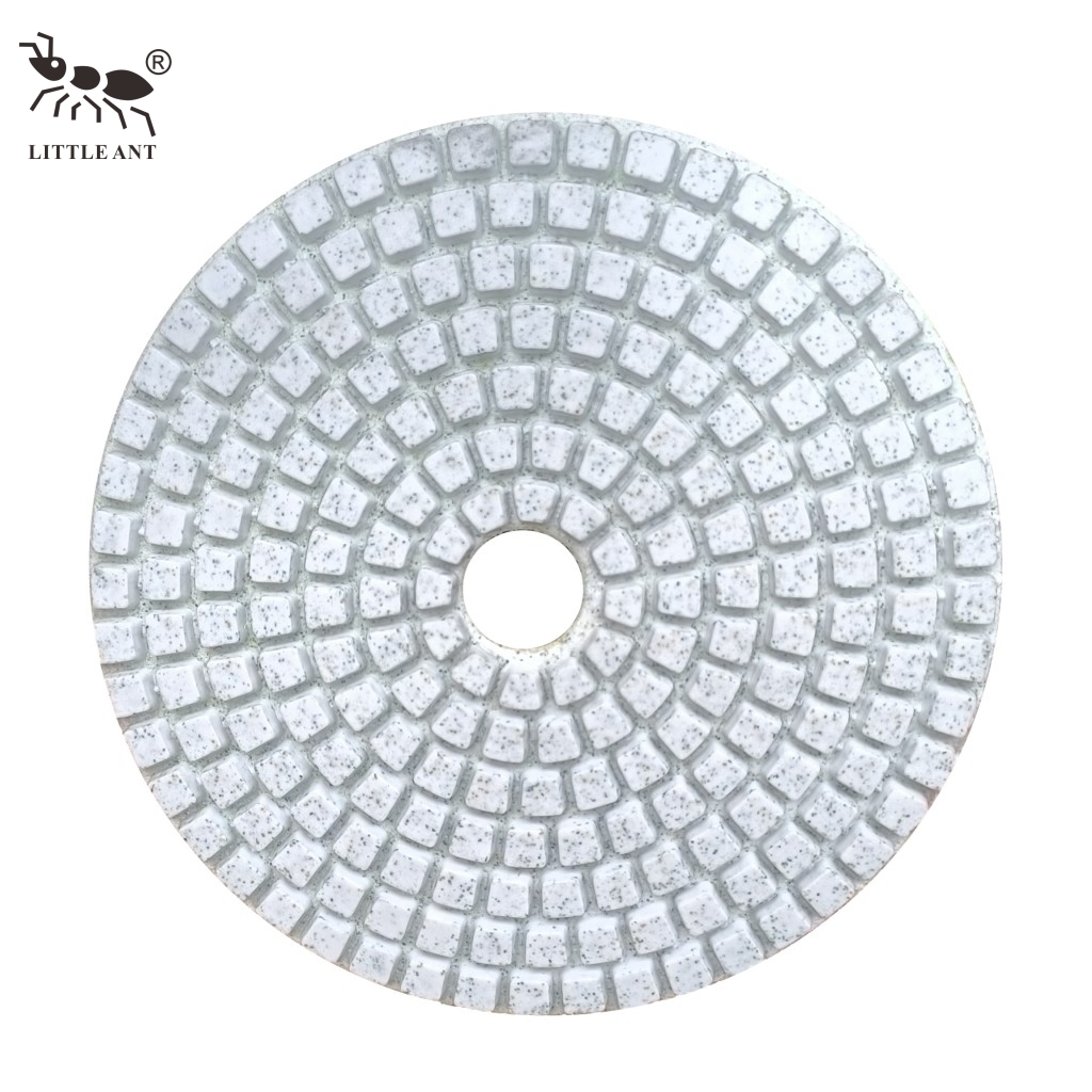 Petite fourmi Best Seller Square Wet Polinging Pad 3 '4 ' 5 '6 ' 8 'pouce moins poussière pour la pierre en béton