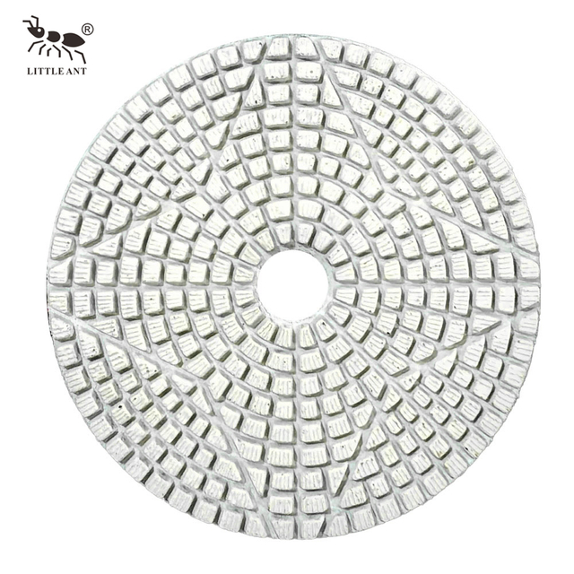 Petite fourmi quadrilatère quadrilatère à 4 points étoiles diamant pavé de polissage humide flexible pour le terrazzo en granit en marbre en marbre en pierre