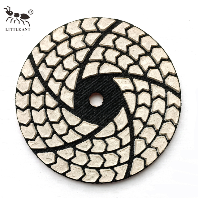 LITTLE ANT – tampon de polissage diamant sec de 4 pouces, pour polisseuse à main en marbre et granit, broyeur Portable