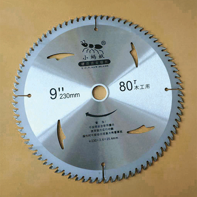 Lame de scie circulaire de coupe de bois TCT de 9 pouces à 80 dents