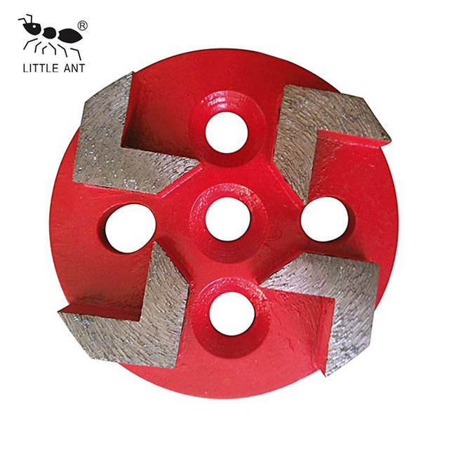 LITTLE ANT – plaque de meulage circulaire, outil métallique pour béton, utilisation sèche et humide, 4 segments de type flèche, 100mm