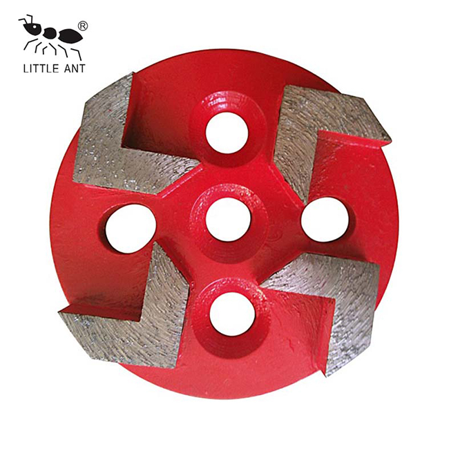 LITTLE ANT – plaque de meulage circulaire, outil métallique pour béton, utilisation sèche et humide, 4 segments de type flèche, 100mm