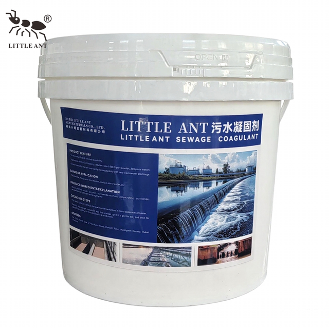 LITTLE ANT – agent de solidification des eaux usées, poudre coagulante pour les boues de polissage de pierre et le traitement de l'eau